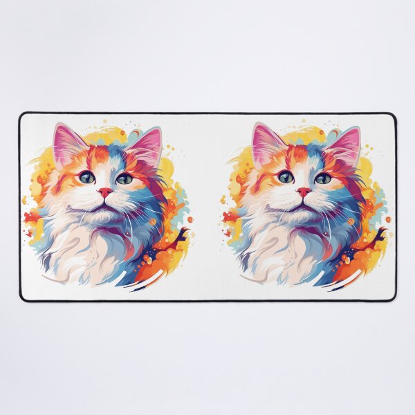 Item preview, Cute colored fluffy cat designed and sold by GoodThings66.
