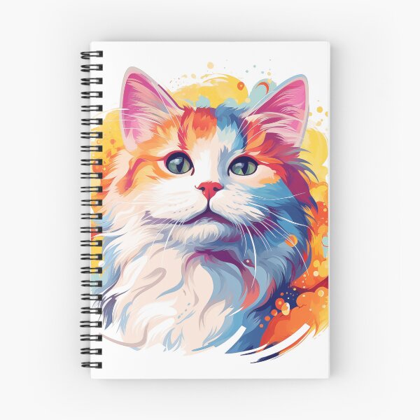 Item preview, Cute colored fluffy cat designed and sold by GoodThings66.
