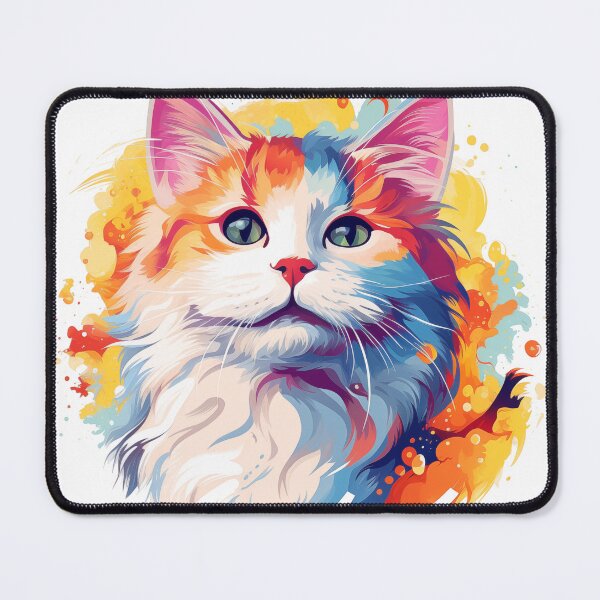 Item preview, Cute colored fluffy cat designed and sold by GoodThings66.