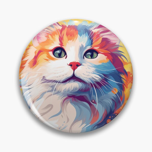 Item preview, Cute colored fluffy cat designed and sold by GoodThings66.