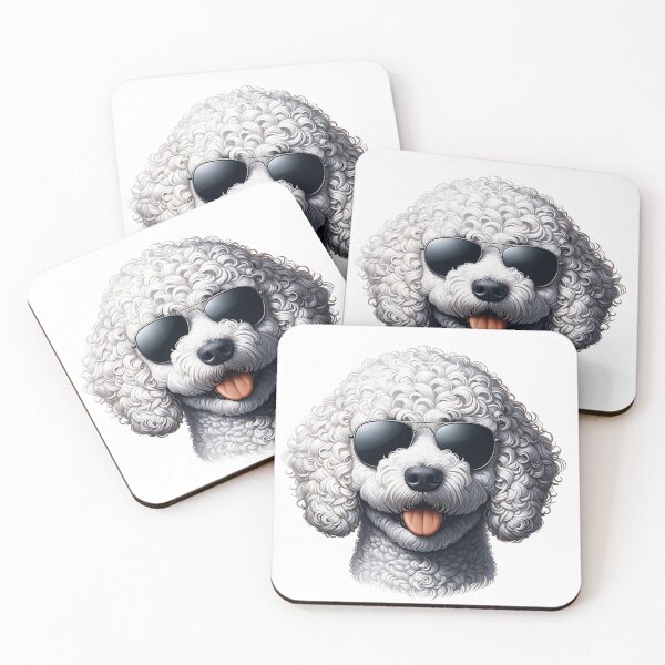 Item preview, White Lagotto Romagnolo Dog Wearing Sunglasses designed and sold by TheAnimalZ00.