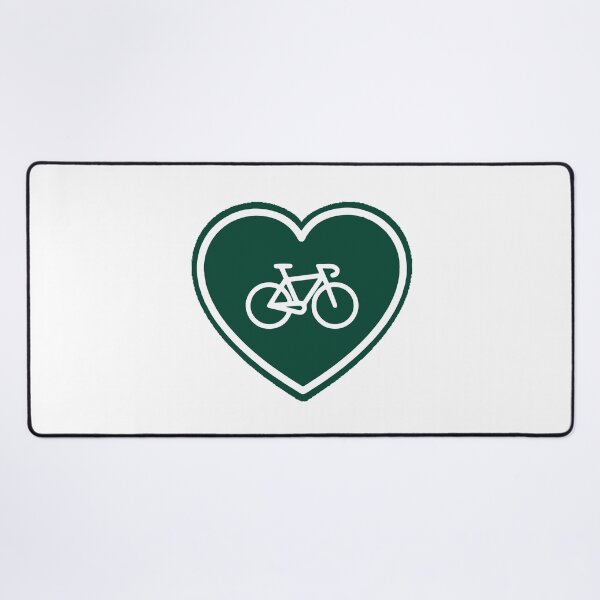 Item preview, love cycling green heart shaped retro bike bicycle designed and sold by am-mantilla2156.