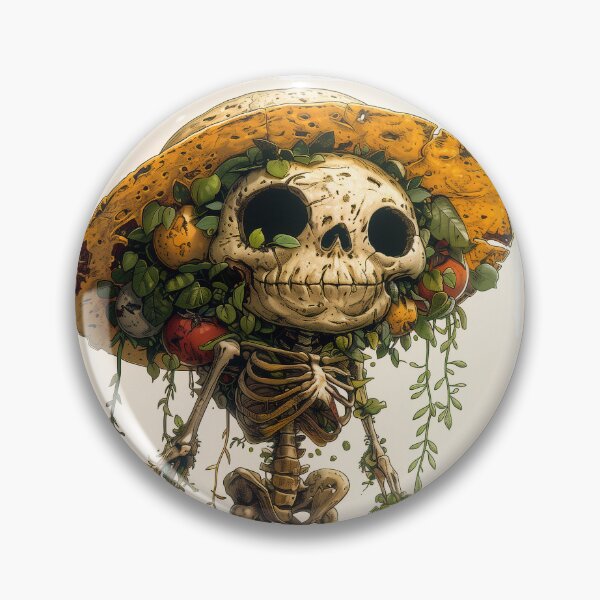 Artikelvorschau, Skelett Bauer mit Gemüse und Strohhut, Eat Your Vegetables T Shirt entworfen und verkauft von Art.Fusion.Studio.