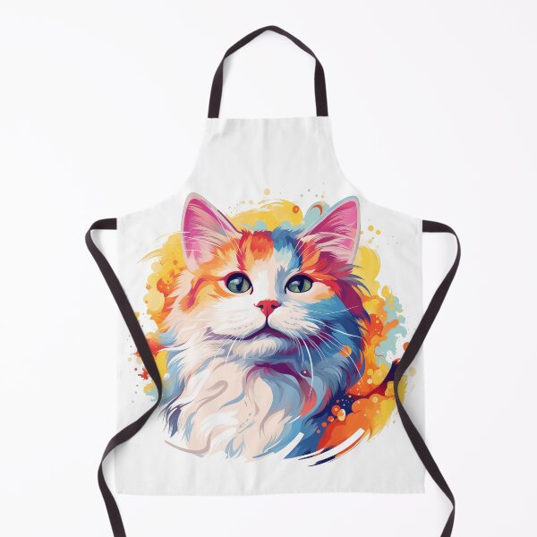 Item preview, Cute colored fluffy cat designed and sold by GoodThings66.