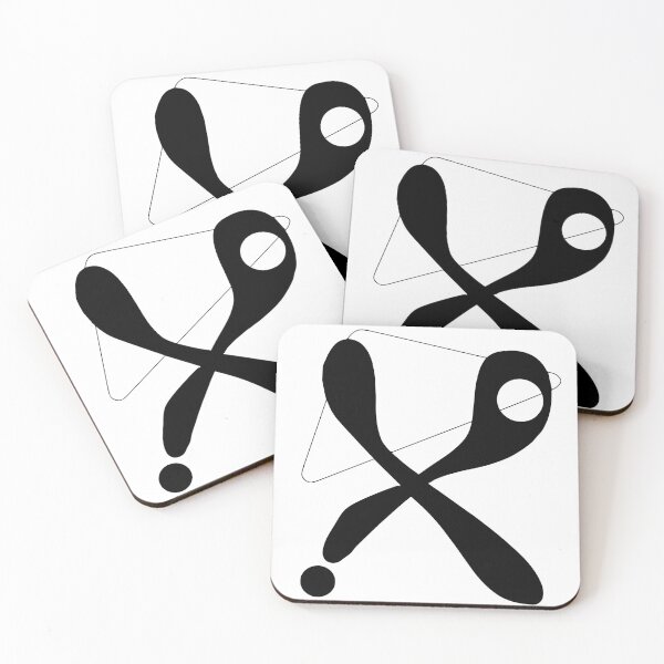 CALLIGRAPHY LETTER X Coasters (Set of 4)