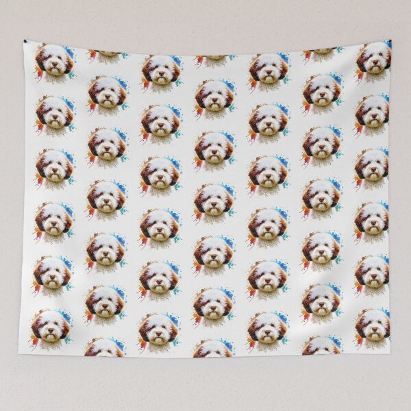 Item preview, Watercolor White And Brown Lagotto Romagnolo Dog  designed and sold by TheAnimalZ00.