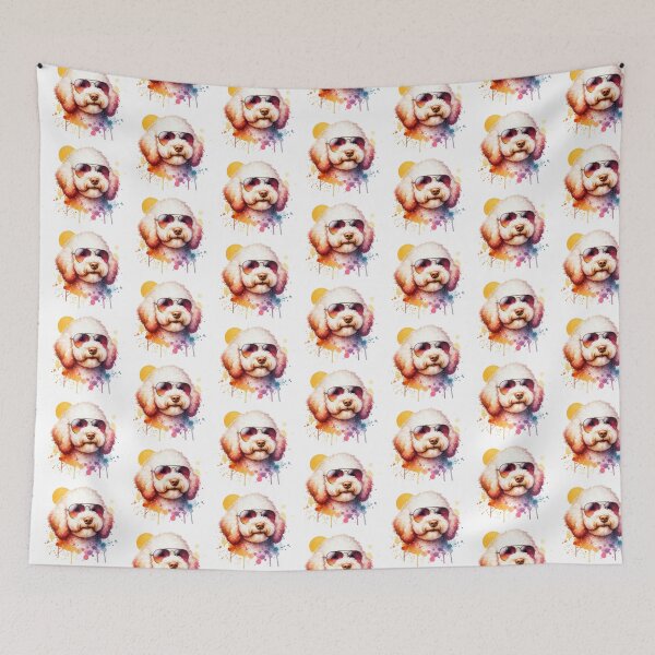 Item preview, Watercolor Lagotto Romagnolo Dog Wearing Sunglasses designed and sold by TheAnimalZ00.