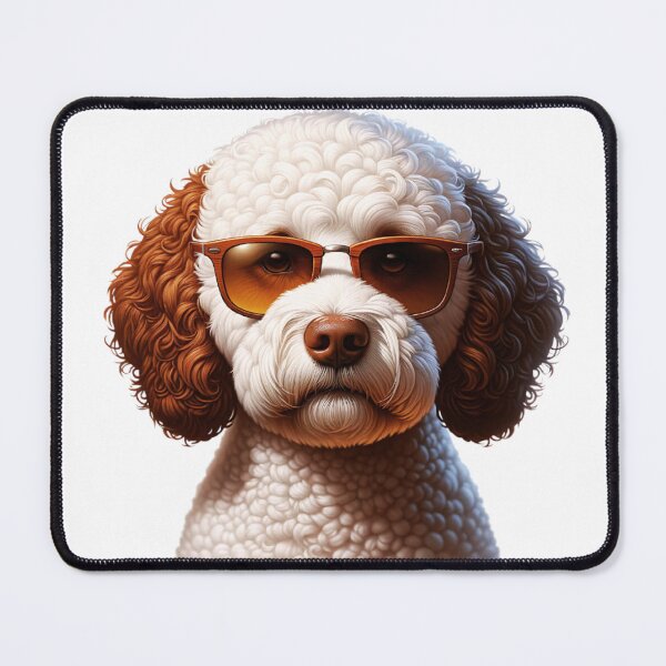 Item preview, White And Brown Lagotto Romagnolo Dog Wearing Sunglasses designed and sold by TheAnimalZ00.