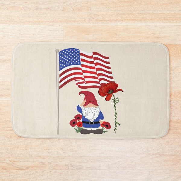 Item preview, Patriotic Gnome Saluting American Flag Poppy Flower Rememberance designed and sold by Cute & Sassy Custom Gifting Boutiques.