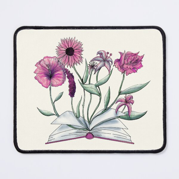 Item preview, Open Book With PinkFlowers  designed and sold by AidanThomasArt.