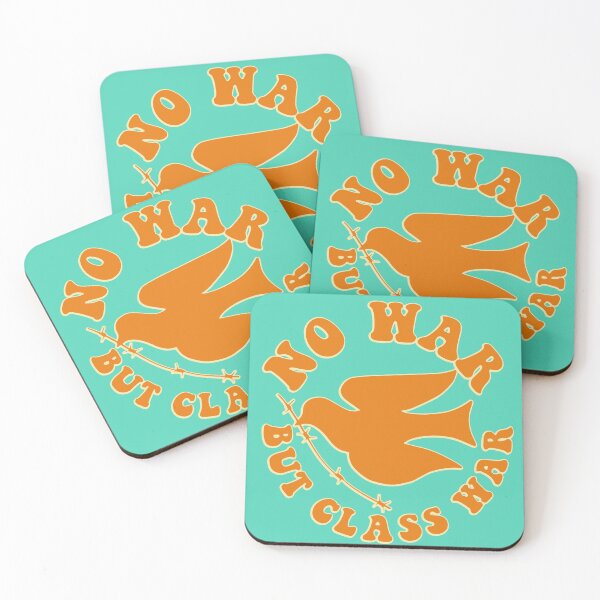 Item preview, no war but class war retro letters peace pigeon wire designed and sold by am-mantilla2156.