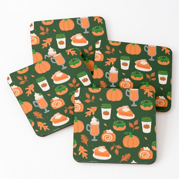 Item preview, pumpkin spice coffee dark green designed and sold by Gossip Rag.