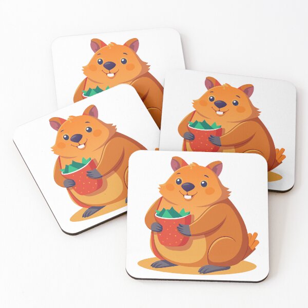 Item preview, Tooth Chubby Cute Quokka Eating Strawberry designed and sold by omerfdln34.