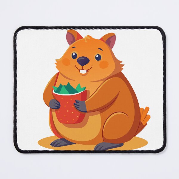 Item preview, Tooth Chubby Cute Quokka Eating Strawberry designed and sold by omerfdln34.