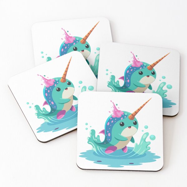 Item preview, Miniature Narwhal Unicorn Playing Squishy Water designed and sold by omerfdln34.