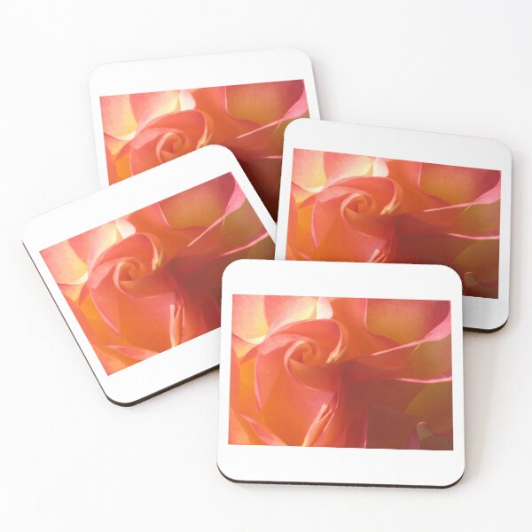 Item preview, Delightful Yellow and Pink Rose Swirl of Petals in Close-Up designed and sold by JoyousArt4u.