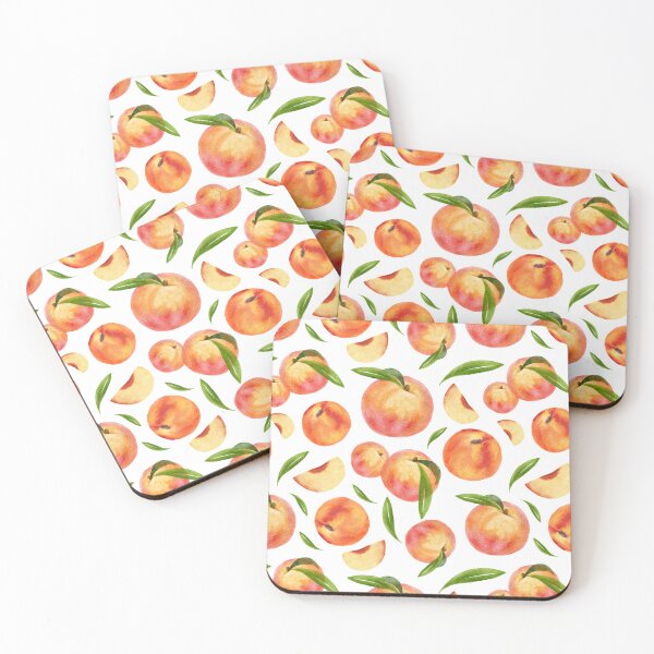 Item preview, Watercolor Sweet Peaches and Leaves designed and sold by NancyDzines.