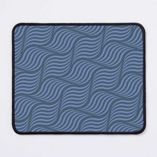 Item preview, Two-Tone Blue Curved Wave Stripes Ornament Coherent Drafts designed and sold by Alchemy-A-La-G.