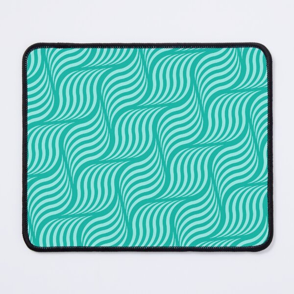 Item preview, Two Tone Teal Curved Wave Stripes Ornament Coherent Drafts designed and sold by Alchemy-A-La-G.