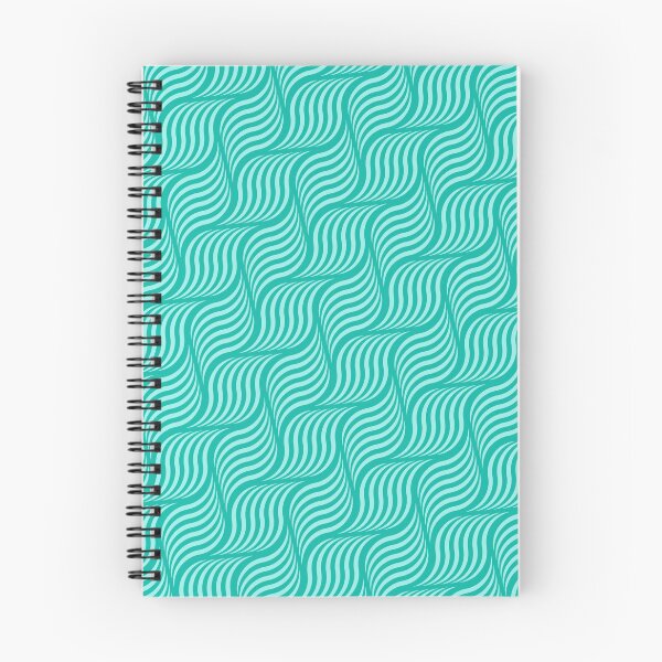 Item preview, Two Tone Teal Curved Wave Stripes Ornament Coherent Drafts designed and sold by Alchemy-A-La-G.