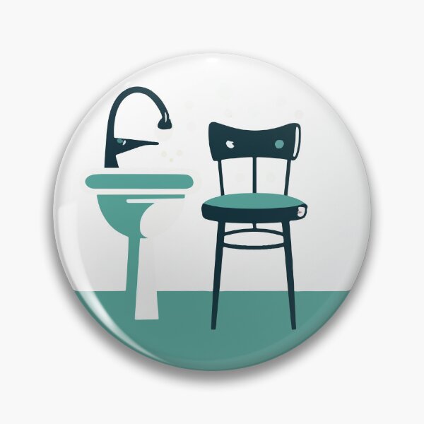 Item preview, Minimalist Hairdresser Sink and Chair Design designed and sold by NiftyWrx.