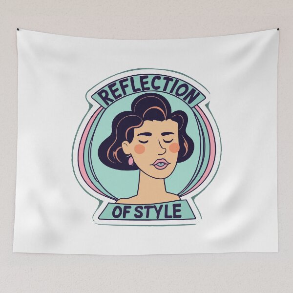 Item preview, Reflection of Style - Chic Haircut Fashion Illustration designed and sold by NiftyWrx.