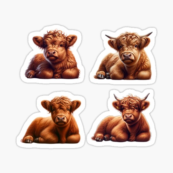 Item preview, Cute Scottish Highland Cows designed and sold by TheAnimalZ00.