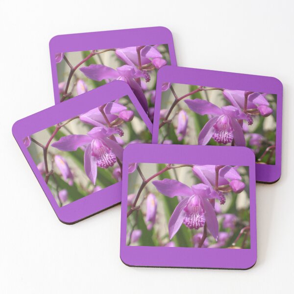 Item preview, Glittering Purple and White Orchid-Like Garden Flower designed and sold by JoyousArt4u.