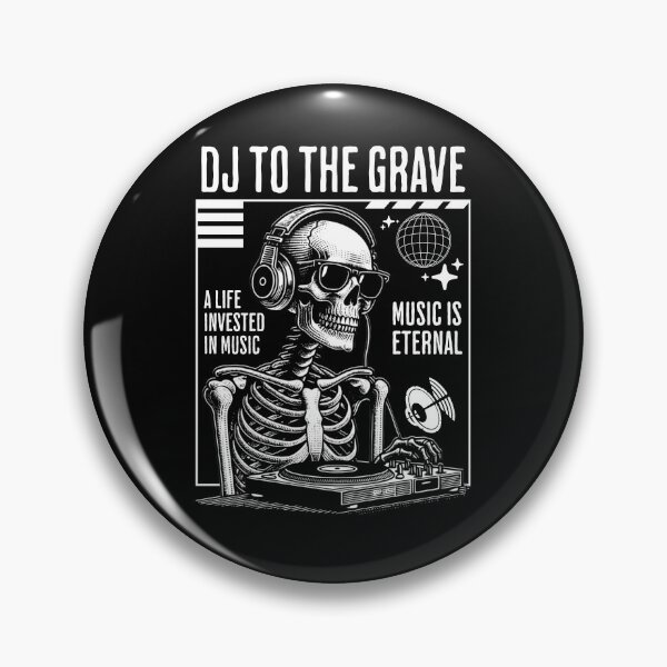Item preview, DJ - Music Is Eternal Skelton Dj (white)  designed and sold by Discothreadz.