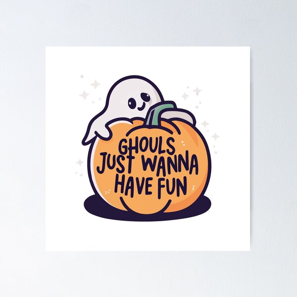 Item preview, Ghouls Just Wanna Have Fun - Cute Halloween Doodle designed and sold by NiftyWrx.