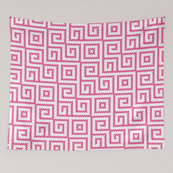 Item preview, Pink White Jagged Edge African Swirl Coherent Drafts designed and sold by Alchemy-A-La-G.
