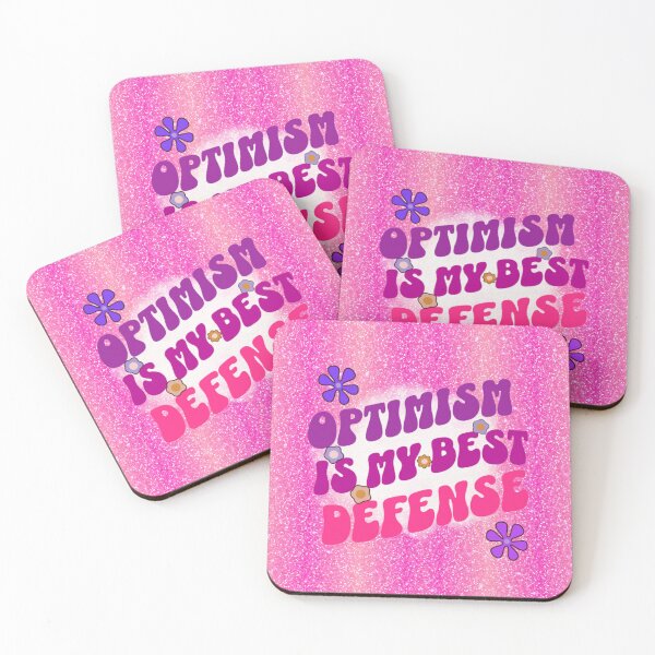 Item preview, QUOTE OPTIMISM IS MY BEST DEFENSE PINK designed and sold by MY COLORING DRAW.