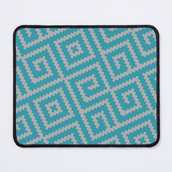 Item preview, Grey Teal Jagged Edge African Swirl Coherent Drafts designed and sold by Alchemy-A-La-G.
