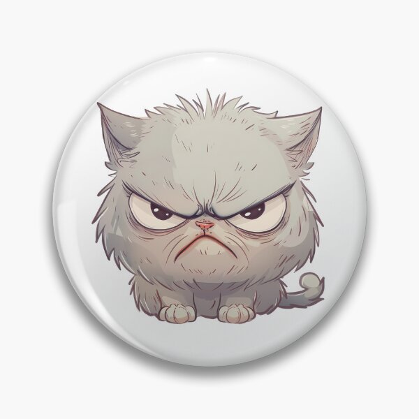 Item preview, Angry cartoon cat with a stern expression designed and sold by mando24895.