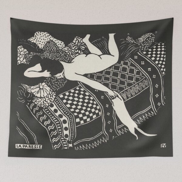 Item preview, Felix Vallotton - La Paresse Nude Woman with Cat designed and sold by Onodera.