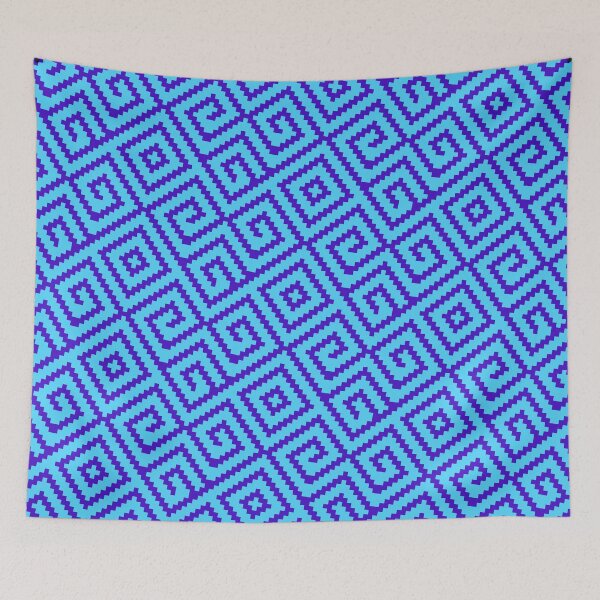 Item preview, Bicolor Blue Jagged Edge African Swirl Coherent Drafts designed and sold by Alchemy-A-La-G.