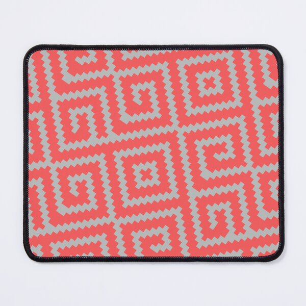 Item preview, Red Grey Jagged Edge African Swirl Coherent Drafts designed and sold by Alchemy-A-La-G.