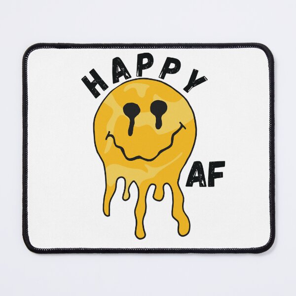 Item preview, Yellow Acid Smiley Face Happy AF by Bossy Cat Home designed and sold by BossyCatHome.
