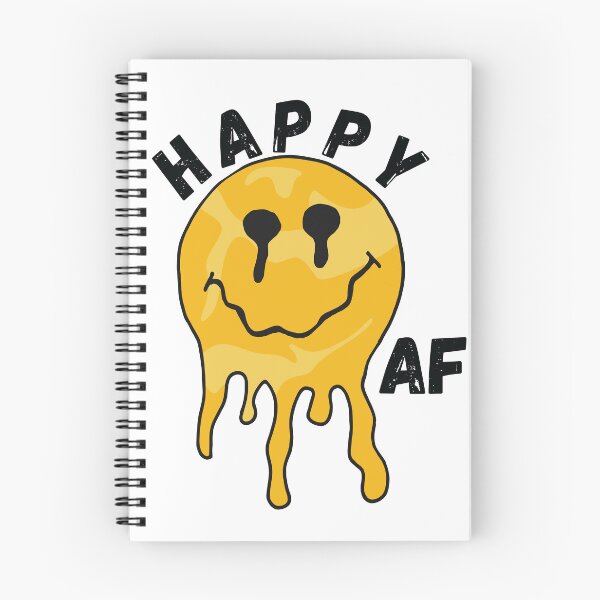 Item preview, Yellow Acid Smiley Face Happy AF by Bossy Cat Home designed and sold by BossyCatHome.