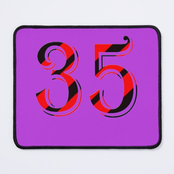 Item preview, THE NUMBER 35 IN RED AND BLACK COMBINED COLOR designed and sold by solgel47.