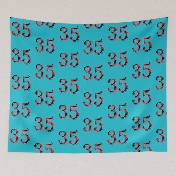 Item preview, THE NUMBER 35 IN RED AND BLACK COMBINED COLOR designed and sold by solgel47.