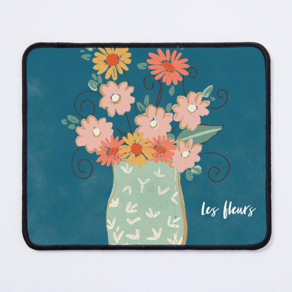 Item preview, Whimsical Flowers in Vase, French Floral Illustration, "Les Fleurs" by Terri Conrad designed and sold by Terri Conrad.
