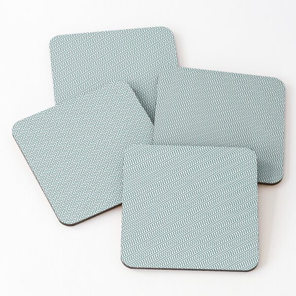 Item preview, Teal White Bicolor Parallel Hypnotic Wave Coherent Drafts designed and sold by Alchemy-A-La-G.