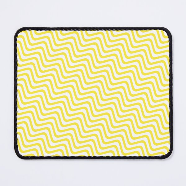 Item preview, Yellow White Parallel Hypnotic Wave Illusion Coherent Drafts designed and sold by Alchemy-A-La-G.