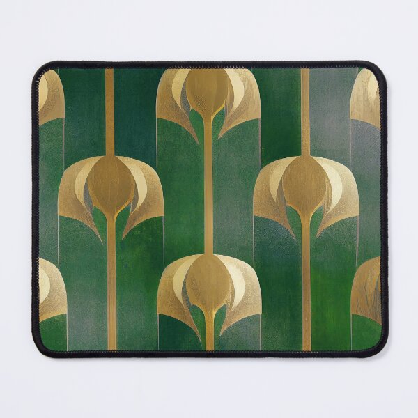 Item preview, Art Deco Emerald-Green Hues And Golden Pattern designed and sold by DEC02.
