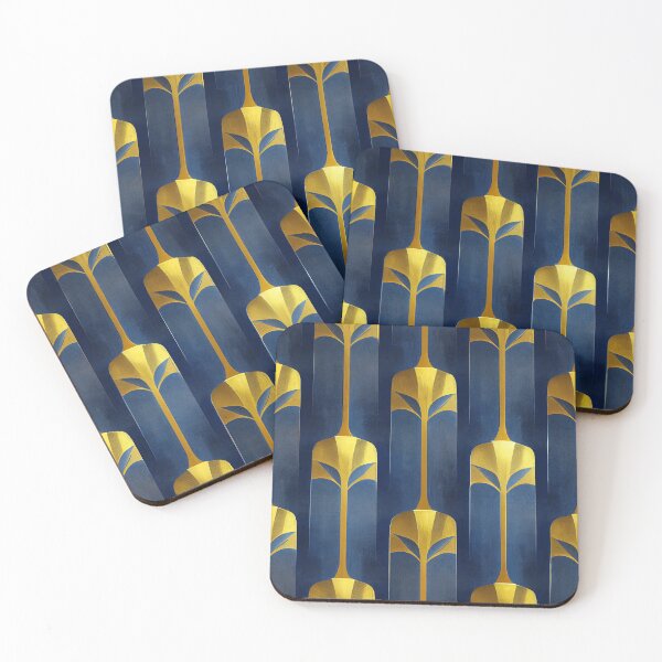 Item preview, Royal Blue And Golden Hues Art Deco Pattern  designed and sold by DEC02.