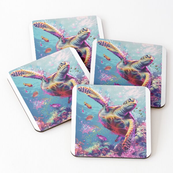 Item preview, Vibrant Sea Turtle Enjoying A Swim designed and sold by Manda7707.
