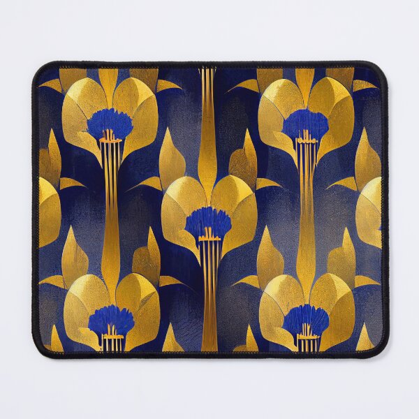 Item preview, Blue And Golden Hues Luxurious Art Deco Pattern designed and sold by DEC02.