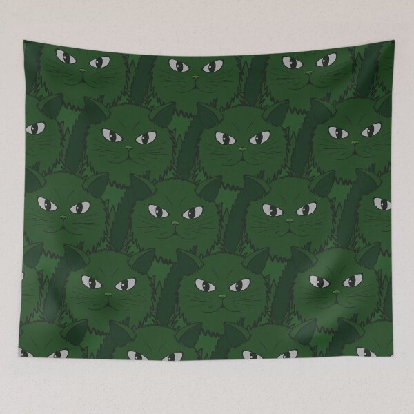 Item preview, Pattern with Cat Tomeo is green color designed and sold by Cherevan.