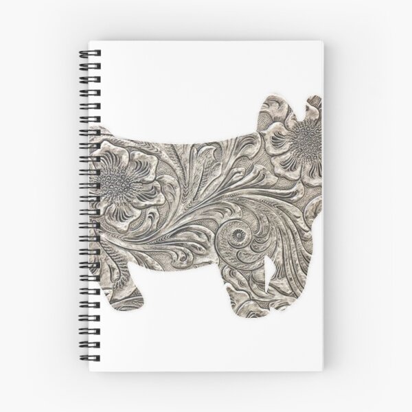Item preview, Grey tooled leather show pig designed and sold by mayceet.